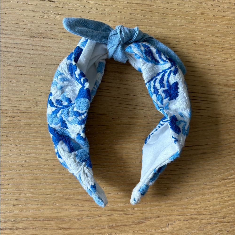 NWOT Limited Edition Mi Golondrina Blue Embroidered Headband